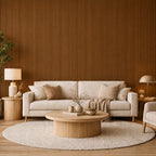 Premium Acoustic Wall Panels - Teak | 60cm x 240cm