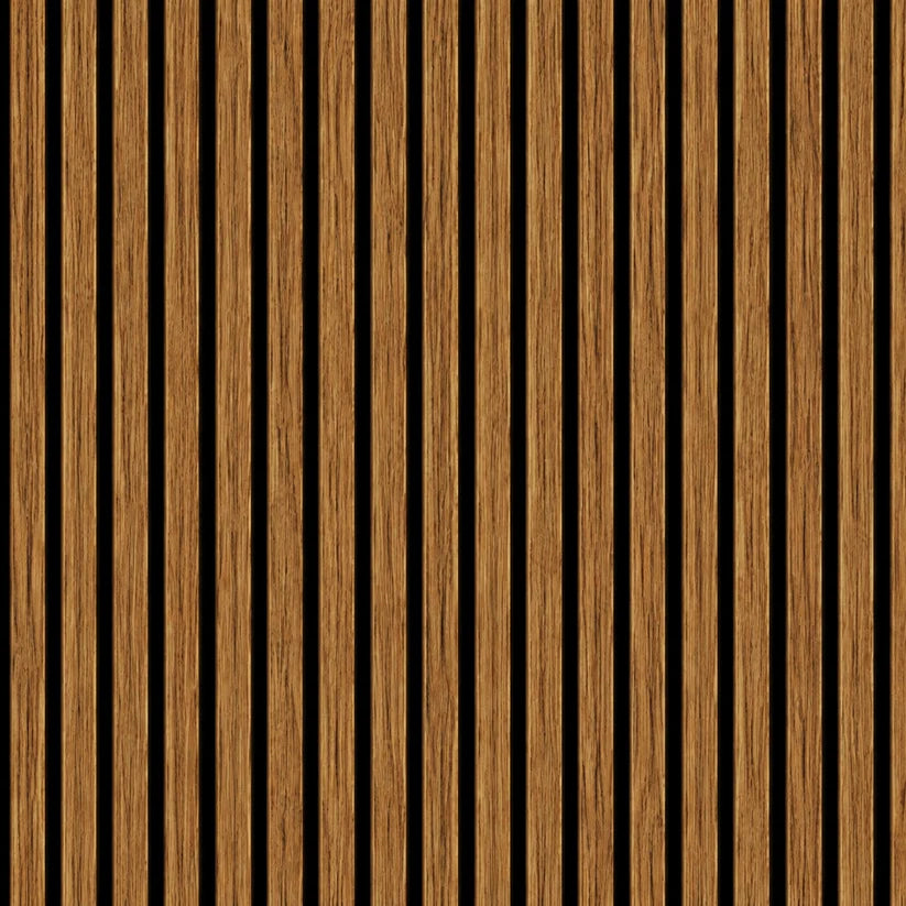 Premium Acoustic Wall Panels - Teak | 60cm x 240cm