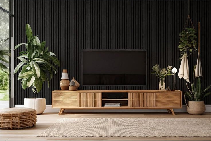 Premium Acoustic Wall Panels - Charcoal Black | 60cm x 240cm