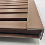 Modern Dark Brown Outdoor Slatted Panels | Pack of 6