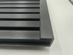 Modern Black Outdoor Slatted Panels | Pack of 6