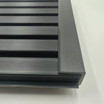 Modern Black Outdoor Slatted Panels | Pack of 6
