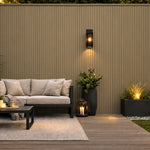 Modern Khaki Outdoor Slatted Panels | Pack of 6