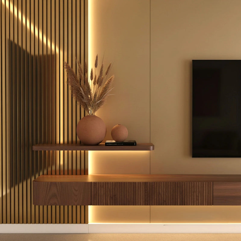 Premium Acoustic Wall Panels - Shiny Gold | 60cm x 240cm