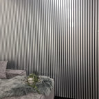 WPC Wood Effect Slatted Wall Panels 15.2 × 240cm (Set of 14)