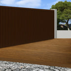 Modern Dark Brown Outdoor Slatted Panels | Pack of 6