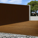 Modern Dark Brown Outdoor Slatted Panels | Pack of 6