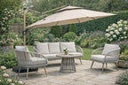 Elegant Cantilever Patio Umbrella with Solar LED Lights