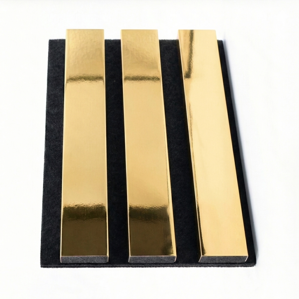 Premium Acoustic Wall Panels - Shiny Gold | 60cm x 240cm