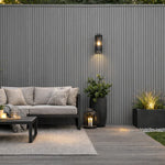 Modern Grey Outdoor Slatted Panels | Pack of 6
