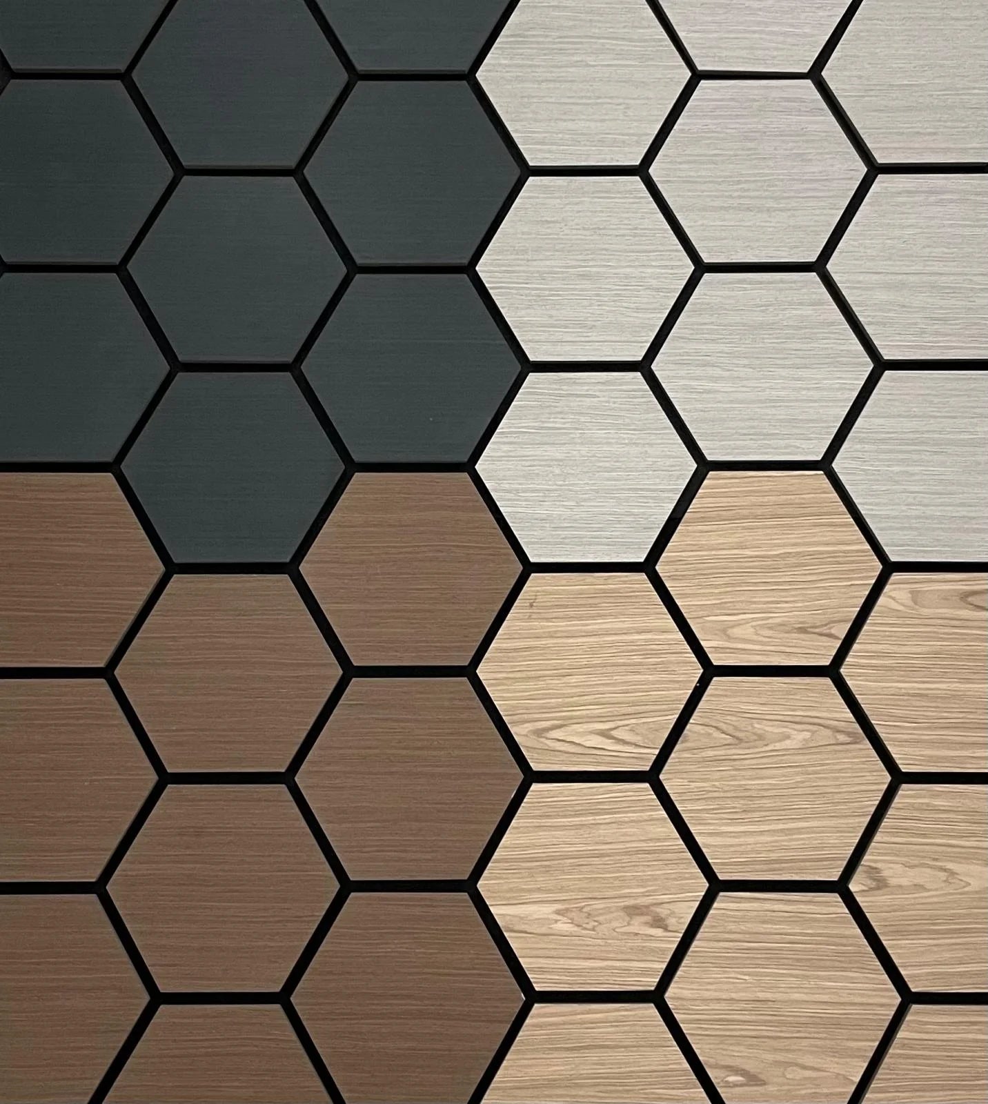Hexagon Wood Acoustic Wall Panels – Pack of 4 | Each Panel 655mm x 800mm
