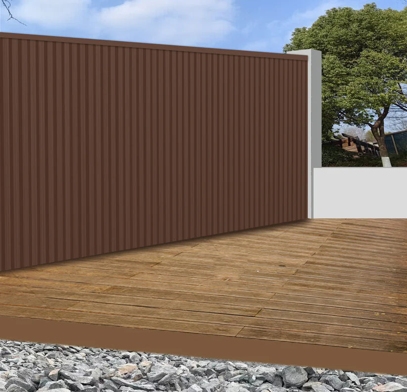 Modern Light Brown Outdoor Slatted Panels | Pack of 6