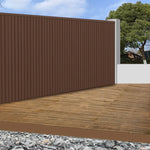 Modern Light Brown Outdoor Slatted Panels | Pack of 6