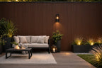 Modern Light Brown Outdoor Slatted Panels | Pack of 6