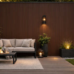Modern Light Brown Outdoor Slatted Panels | Pack of 6