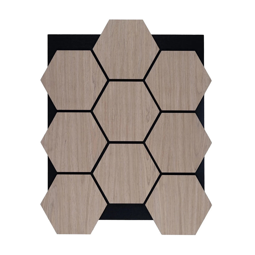 Hexagon Wood Acoustic Wall Panels – Pack of 4 | Each Panel 655mm x 800mm