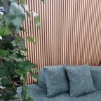 WPC Wood Effect Slatted Wall Panels 15.2 × 240cm (Set of 14)