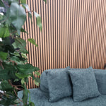 WPC Wood Effect Slatted Wall Panels 15.2 × 240cm (Set of 14)