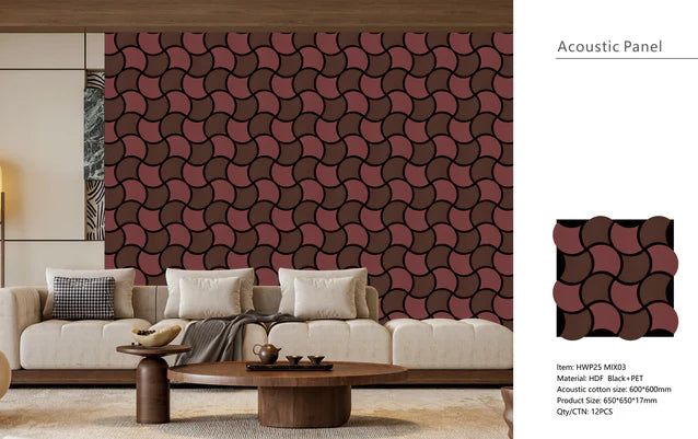 3d Wave Style Wall panels – Pack of 12 | Each Panel 610mm x 610mm