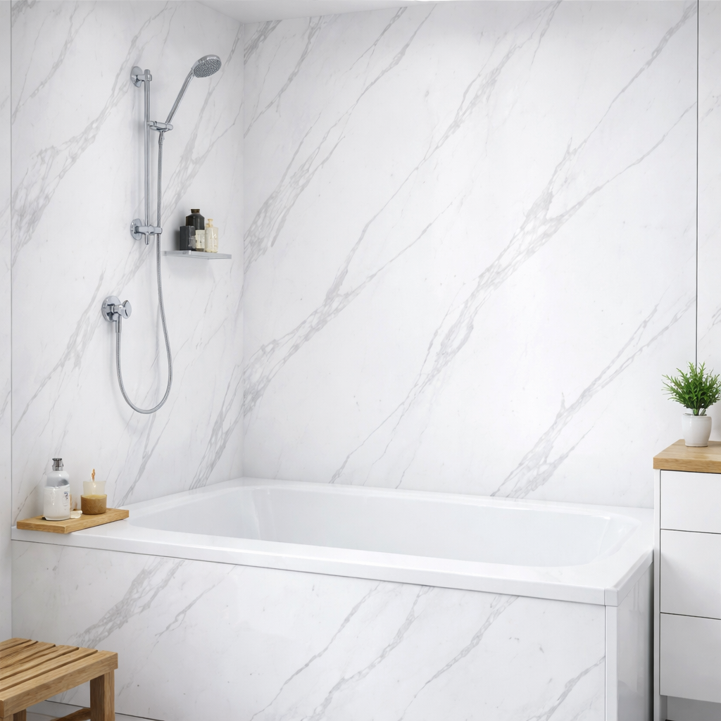 PVC Shower Panels – Pack of 4 | Each Panel 600mm x 2400mm