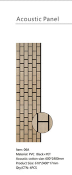 Vertical wall panel – Pack of 4 | Each Panel 600mm x 2400mm