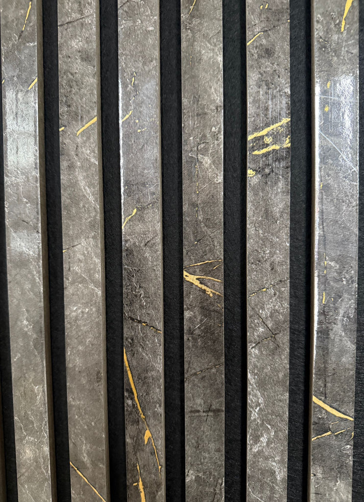 Premium Acoustic Wall Panels - Black Marble | 60cm x 240cm