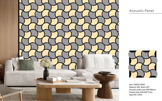 3d Wave Style Wall panels – Pack of 12 | Each Panel 610mm x 610mm