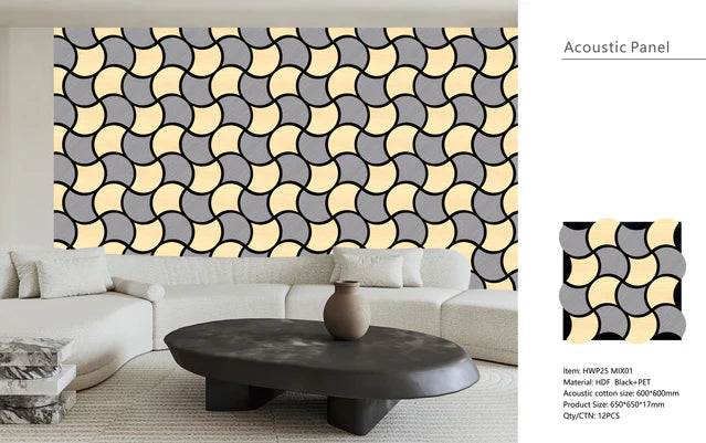 3d Wave Style Wall panels – Pack of 12 | Each Panel 610mm x 610mm