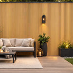 Modern Oak Outdoor Slatted Panels | Pack of 6