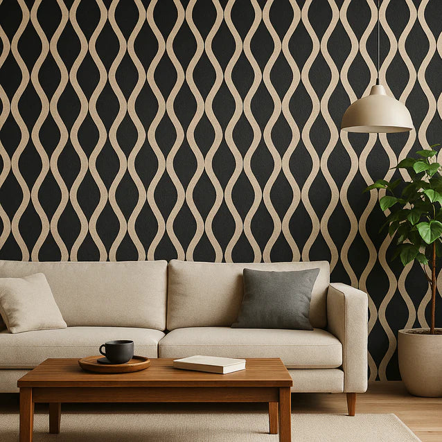 MDF Wavy Style Wall Panels – Pack of 4 | Each Panel 600mm x 2400mm