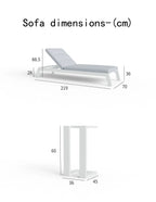Outdoor Sun Lounger - White