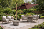 Elegant Cantilever Patio Umbrella with Solar LED Lights