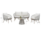 Natural 4-Seater Outdoor Lounge Set