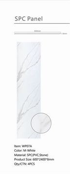 PVC Shower Panels – Pack of 4 | Each Panel 600mm x 2400mm