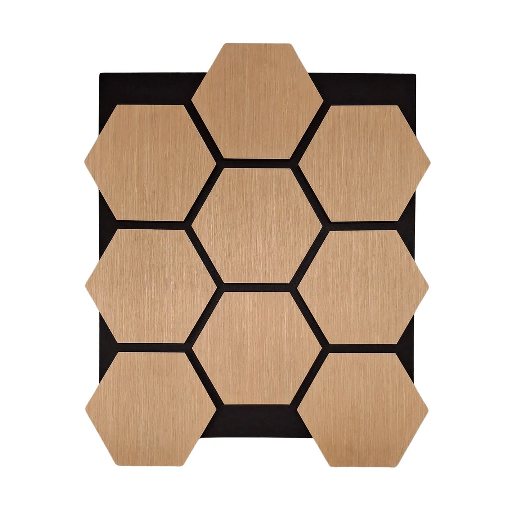 Hexagon Wood Acoustic Wall Panels – Pack of 4 | Each Panel 655mm x 800mm
