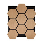 Hexagon Wood Acoustic Wall Panels – Pack of 4 | Each Panel 655mm x 800mm