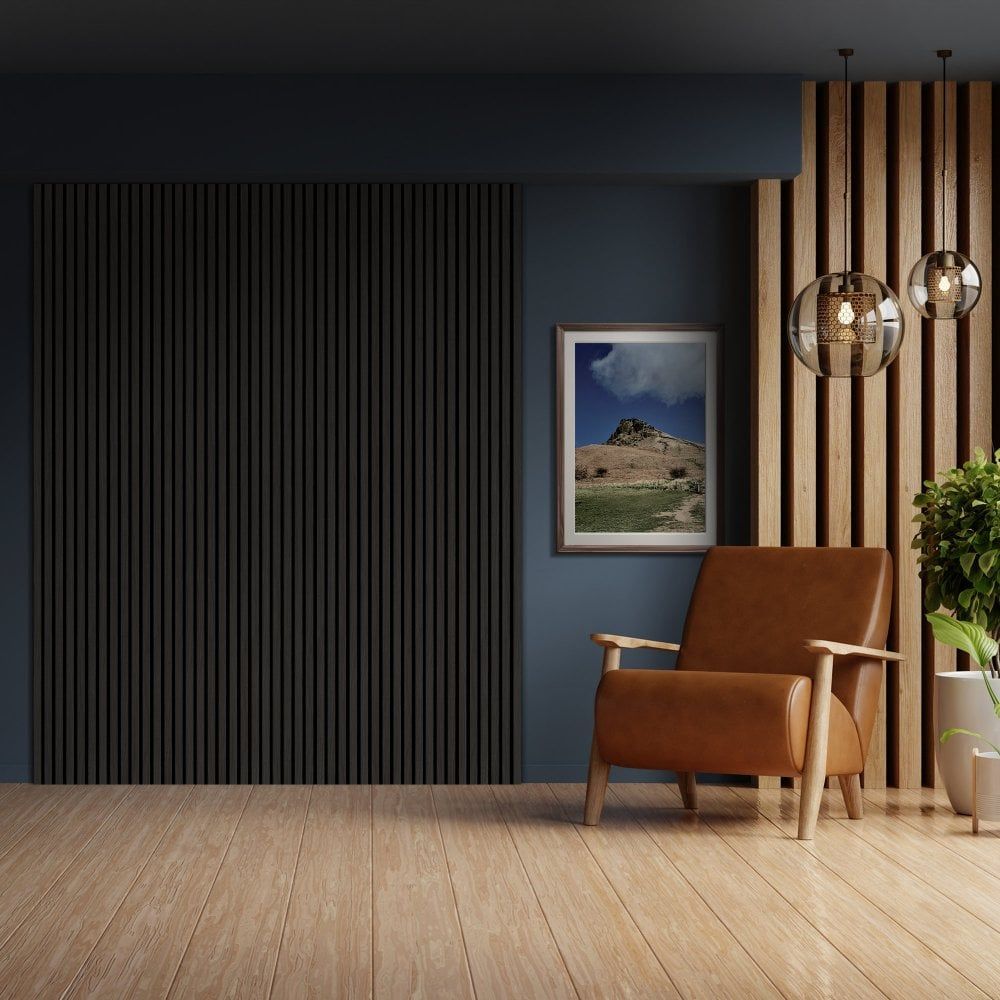 Premium Acoustic Wall Panels - Charcoal Black | 60cm x 240cm