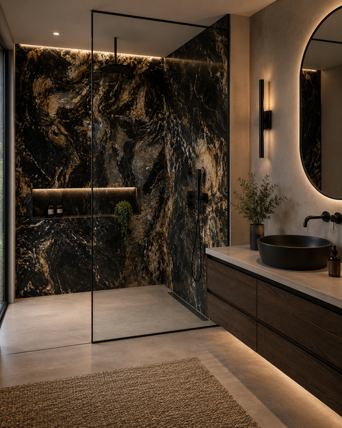 Elegant SPC Shower Panels | Pack of 2 | 90 x 240cm Each Panel