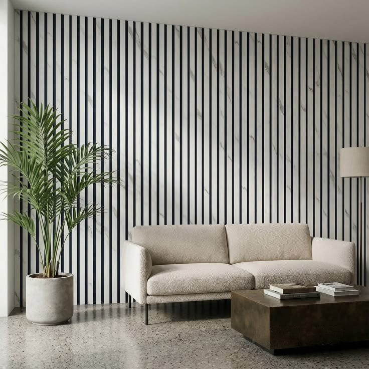 Premium Acoustic Wall Panels - White Marble | 60cm x 240cm