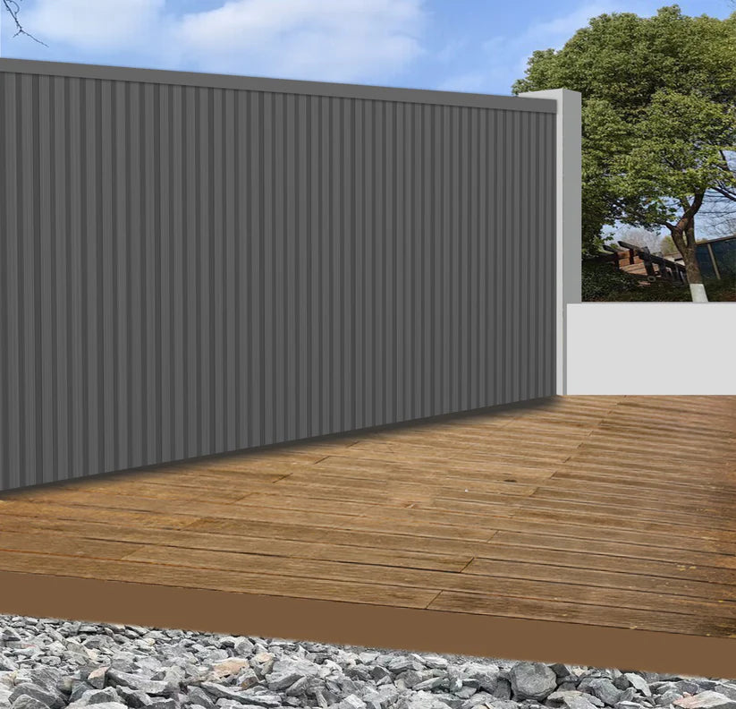 Modern Grey Outdoor Slatted Panels | Pack of 6