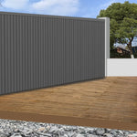 Modern Grey Outdoor Slatted Panels | Pack of 6
