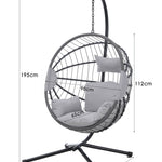 Relaxing Hanging Egg Chair with Cushion – Light Grey
