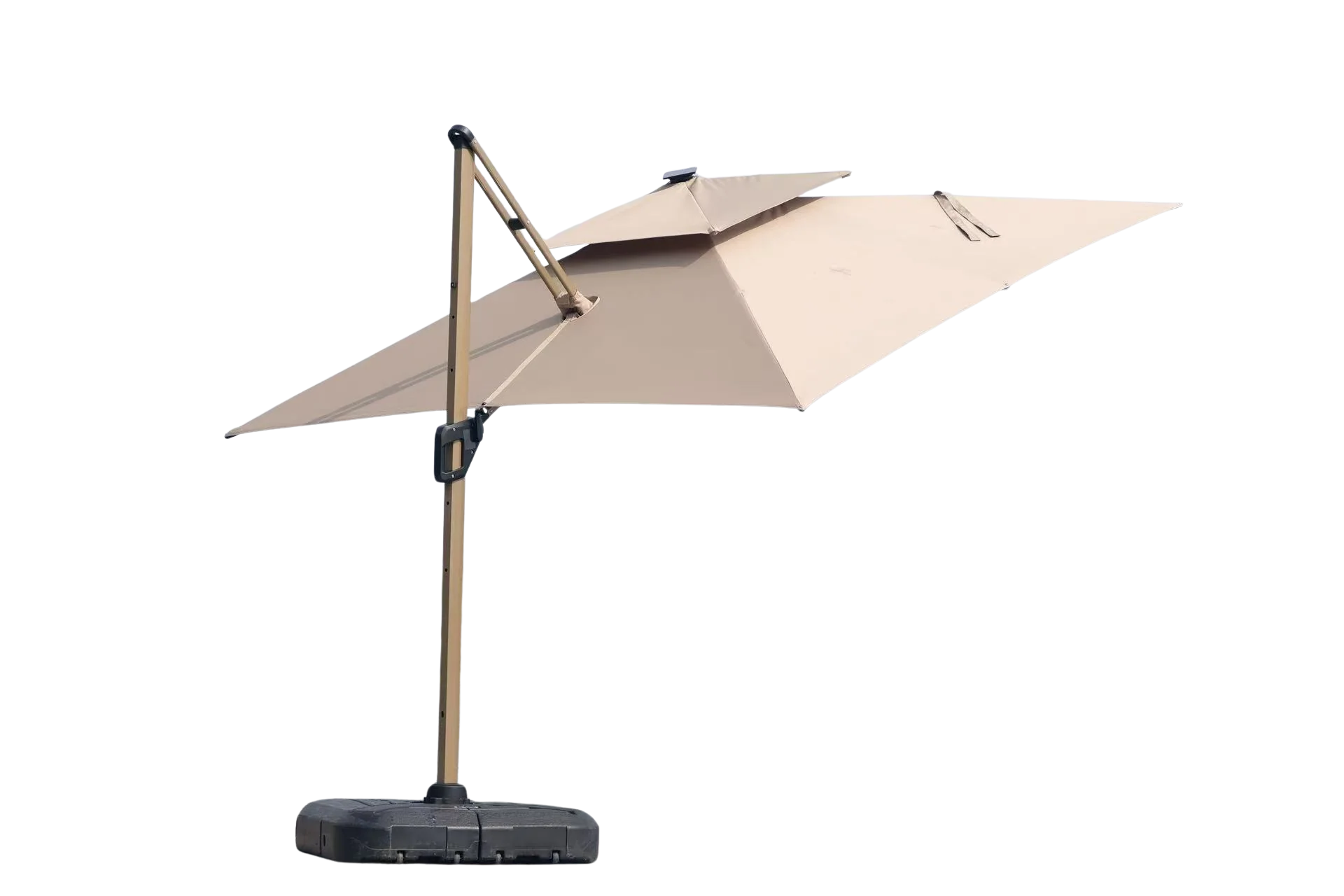Elegant Cantilever Patio Umbrella with Solar LED Lights