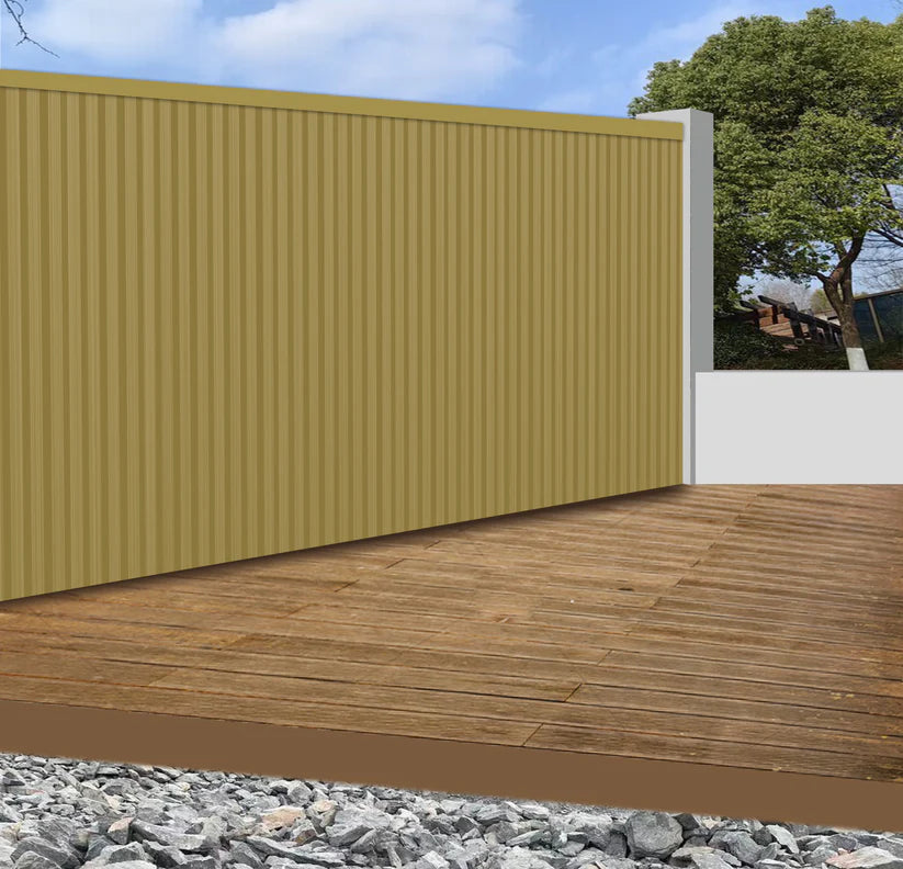 Modern Khaki Outdoor Slatted Panels | Pack of 6
