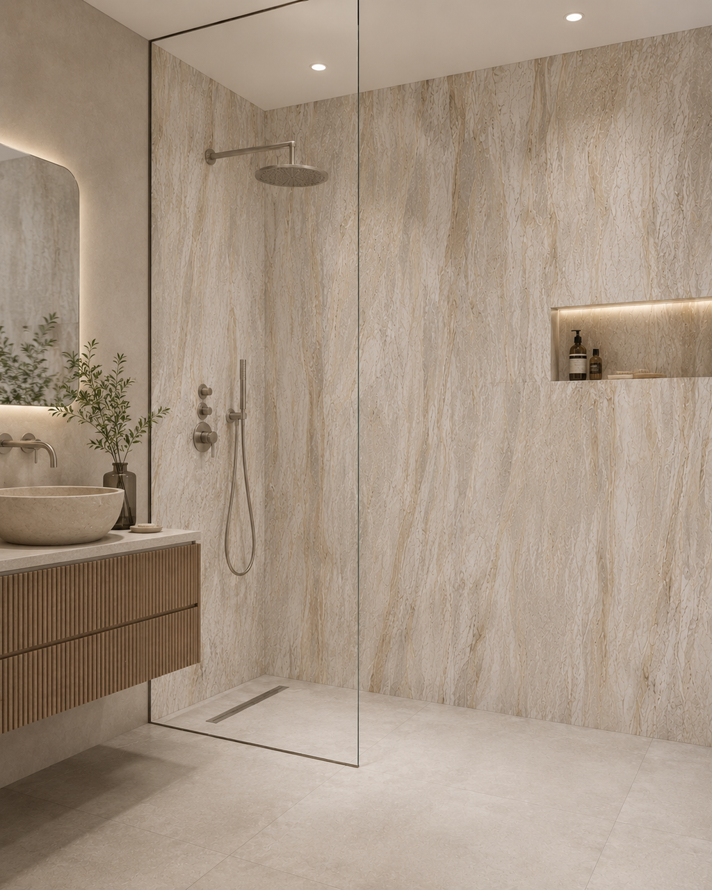 PVC Shower Panels – Pack of 4 | Each Panel 600mm x 2400mm