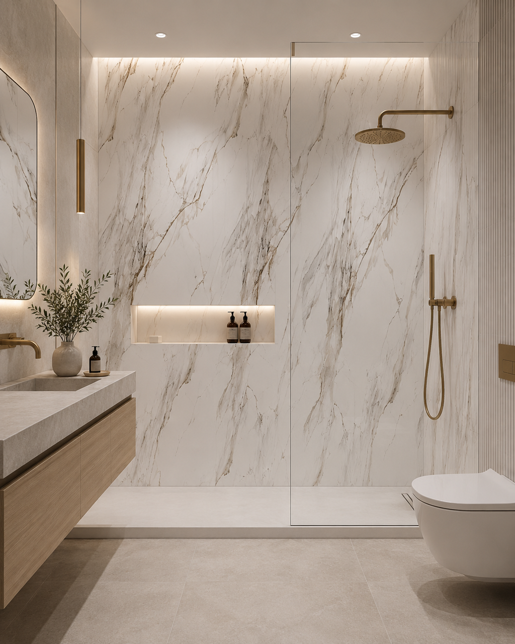 PVC Shower Panels – Pack of 4 | Each Panel 600mm x 2400mm