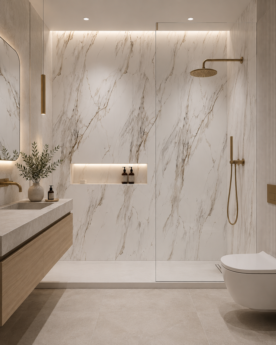 PVC Shower Panels – Pack of 4 | Each Panel 600mm x 2400mm
