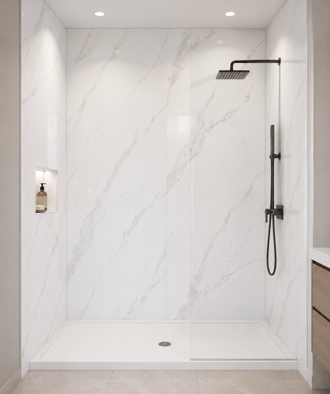 PVC Shower Panels – Pack of 4 | Each Panel 600mm x 2400mm