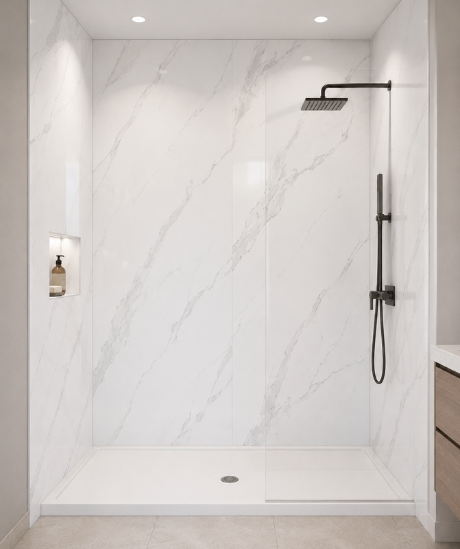 PVC Shower Panels – Pack of 4 | Each Panel 600mm x 2400mm
