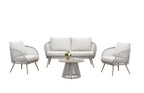 Natural 4-Seater Outdoor Lounge Set